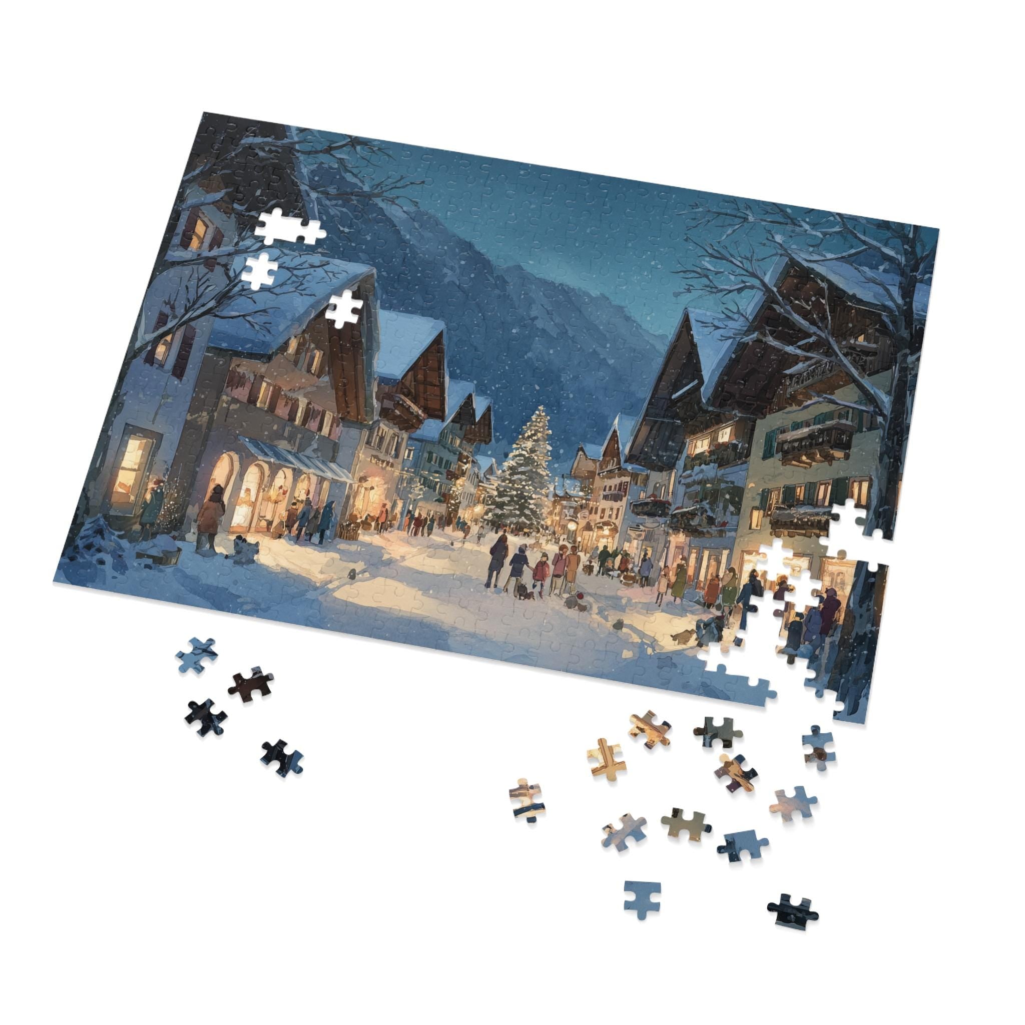 Garmisch Partenkirchen Germany Christmas Puzzle, Personalized Gift Festive Market, Travel Keepsake, Family Holiday Souvenir