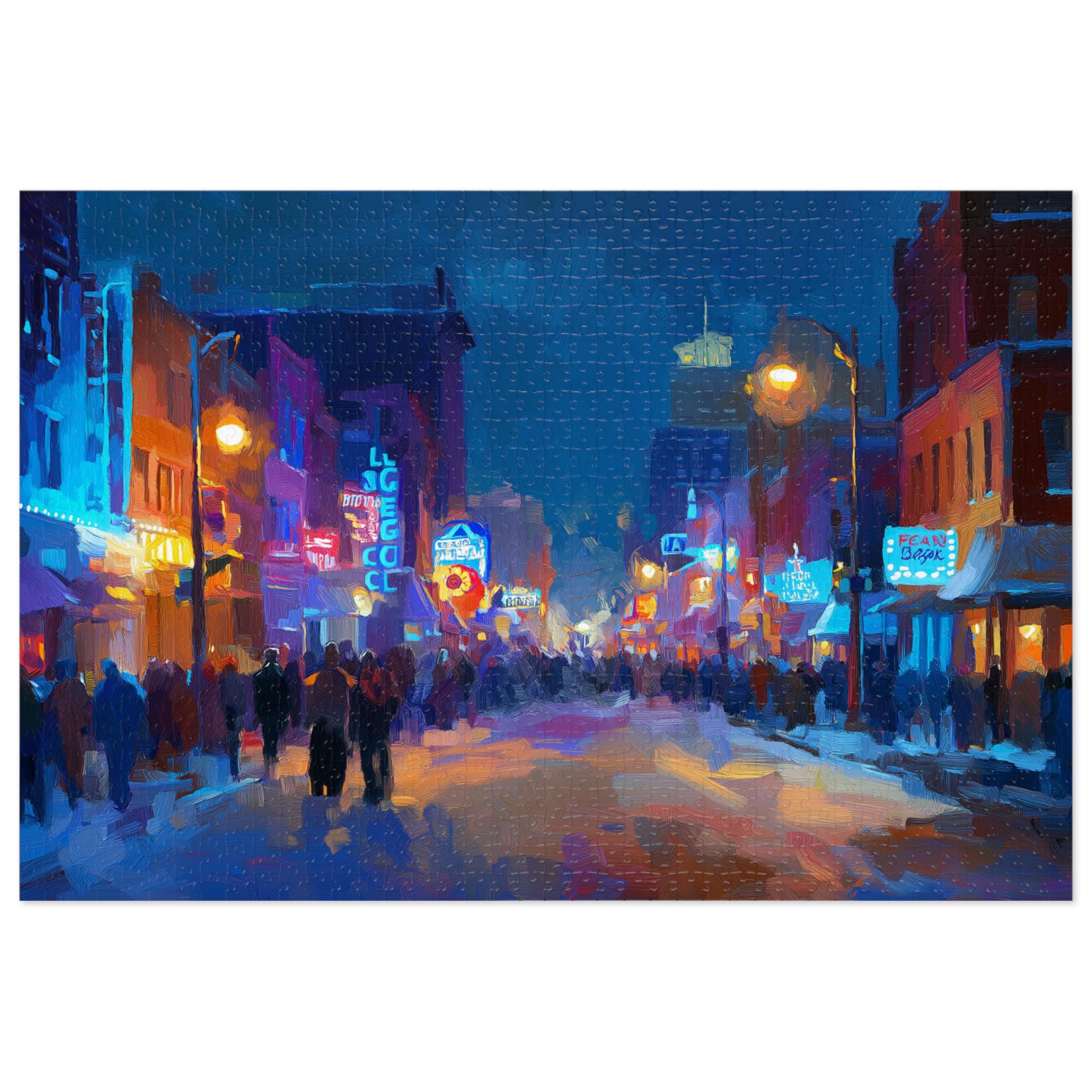 Memphis Tennessee Christmas Puzzle, Personalized Gift Festive Market, Travel Keepsake, Family Holiday Souvenir