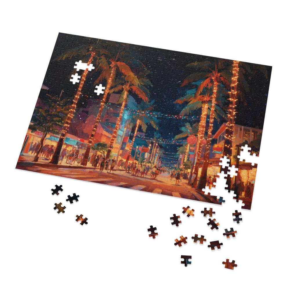 Okinawa Japan Christmas Puzzle, Personalized Gift Festive Market, Travel Keepsake, Family Holiday Souvenir