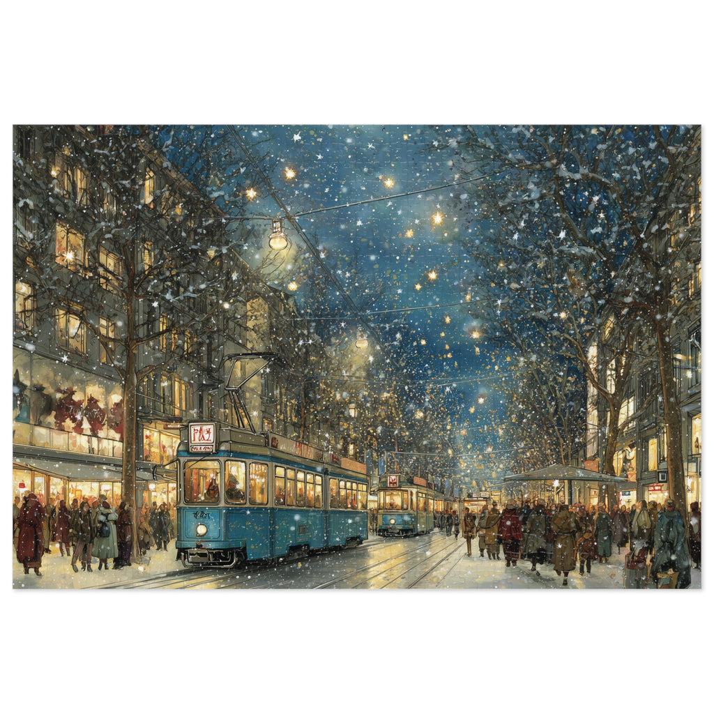 Zurich Switzerland Christmas Puzzle, Personalized Gift Festive Market, Travel Keepsake, Family Holiday Souvenir