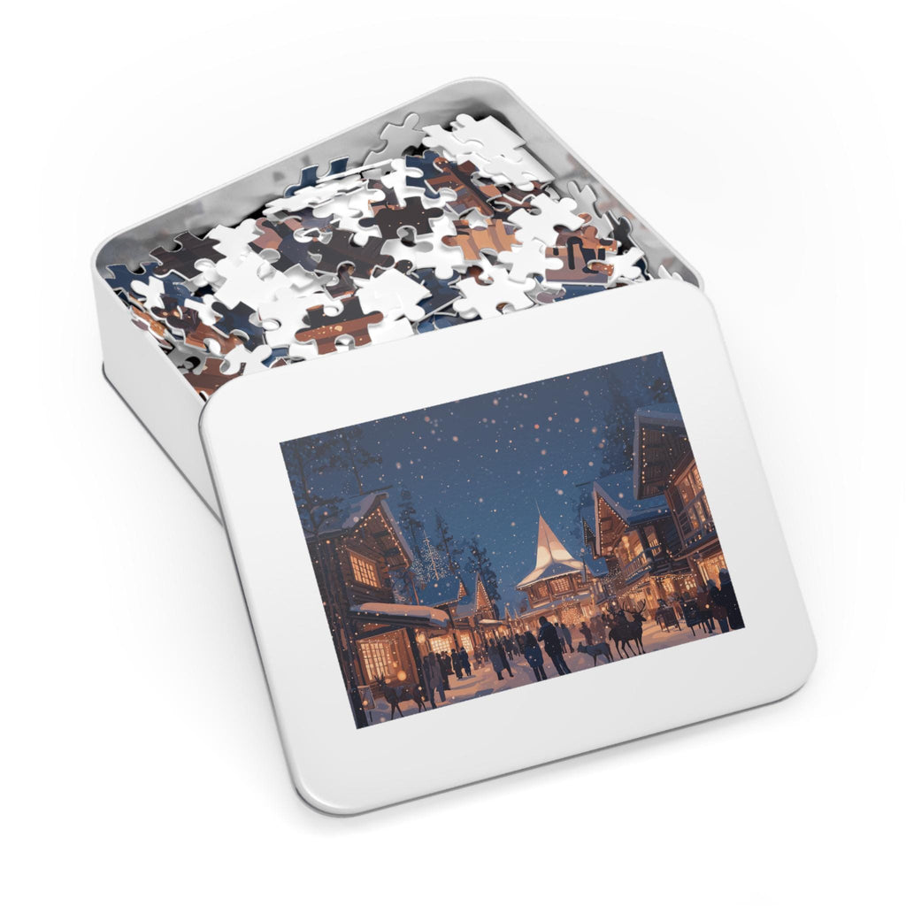 Rovaniemi Finland Christmas Puzzle, Personalized Gift Festive Market, Travel Keepsake, Family Holiday Souvenir