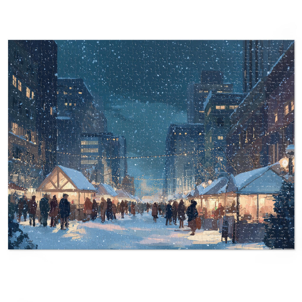 De Moines iowa Christmas Puzzle, Personalized Gift Festive Market, Travel Keepsake, Family Holiday Souvenir