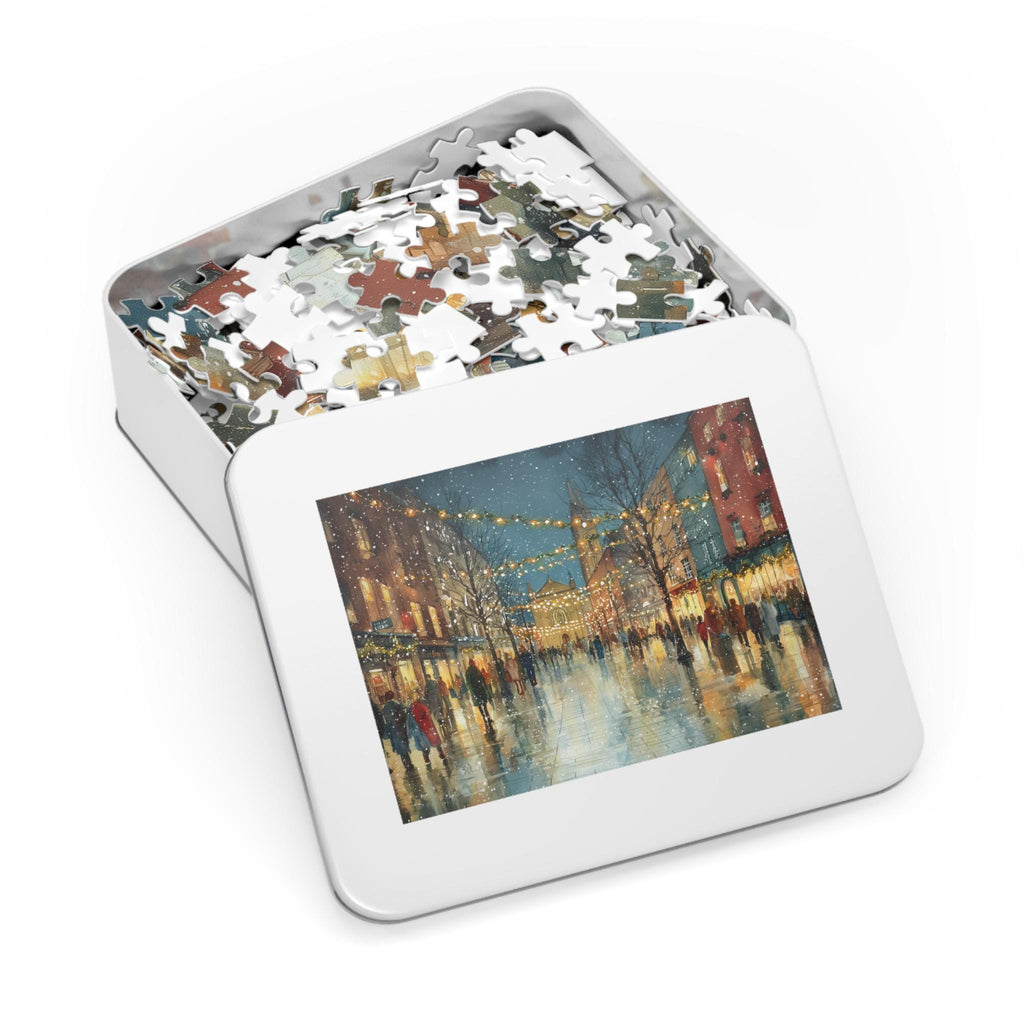 Dublin Ireland Christmas Puzzle, Personalized Gift Festive Market, Travel Keepsake, Family Holiday Souvenir