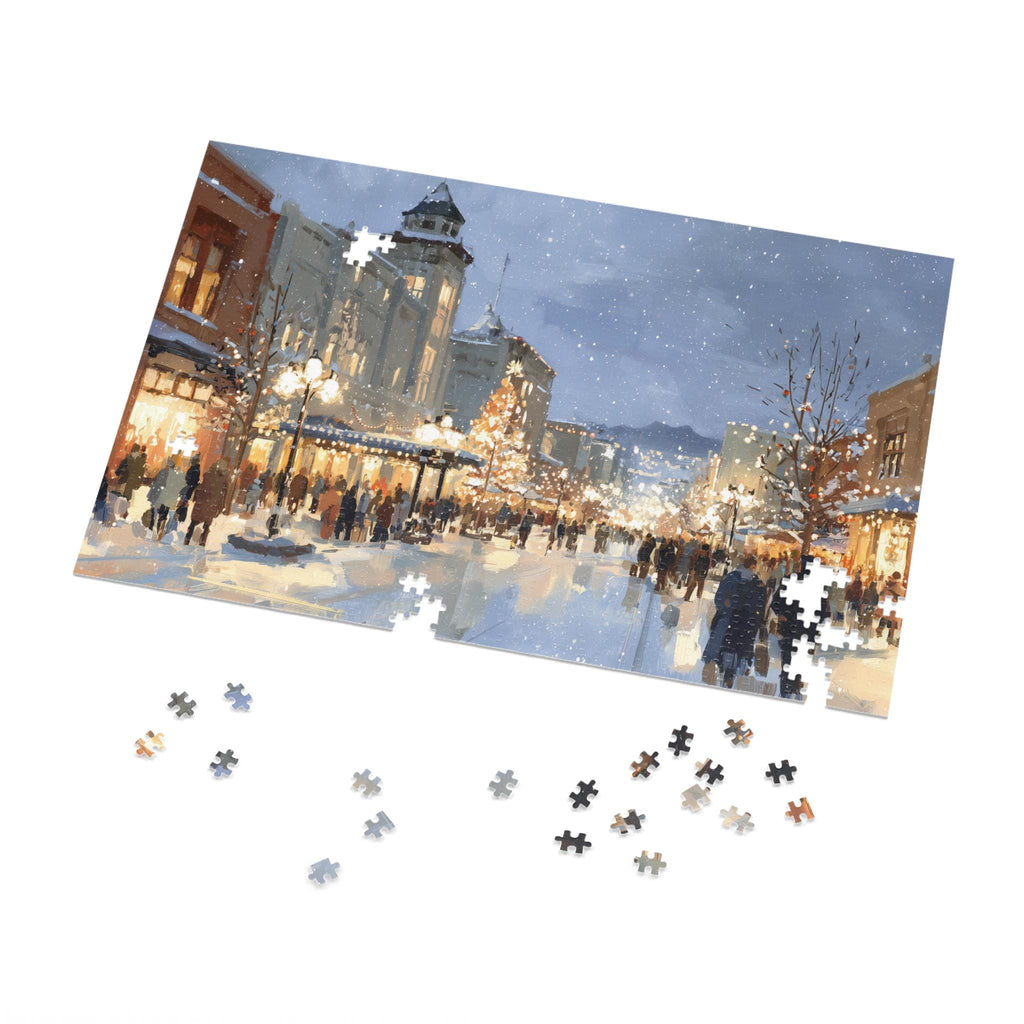 Boise Idaho Christmas Puzzle, Personalized Gift Festive Market, Travel Keepsake, Family Holiday Souvenir