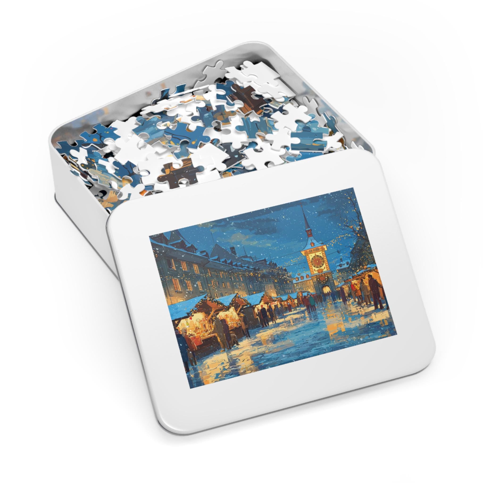 Bern Switzerland Christmas Puzzle, Personalized Gift Festive Market, Travel Keepsake, Family Holiday Souvenir
