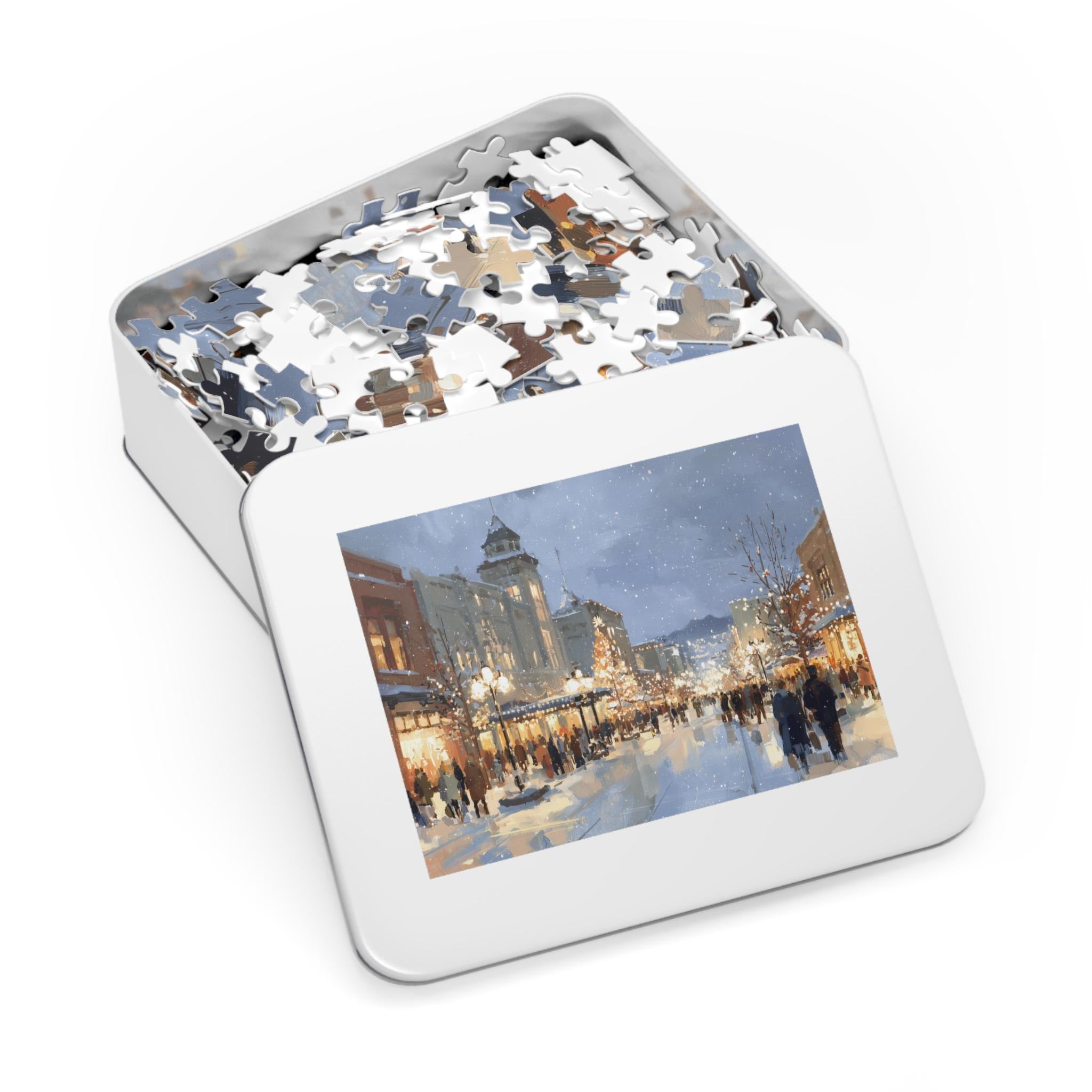 Boise Idaho Christmas Puzzle, Personalized Gift Festive Market, Travel Keepsake, Family Holiday Souvenir