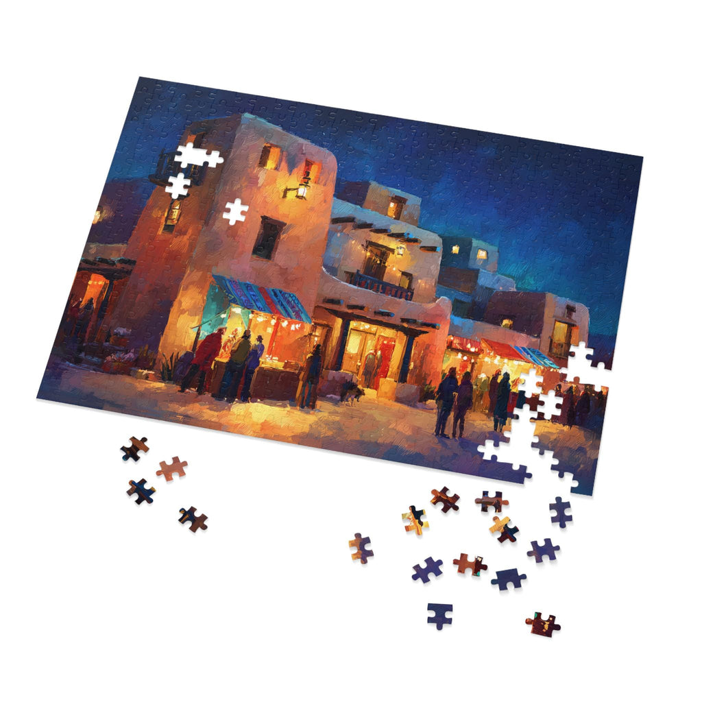Albuquerques New Mexico Christmas Puzzle, Personalized Gift Festive Market, Travel Keepsake, Family Holiday Souvenir