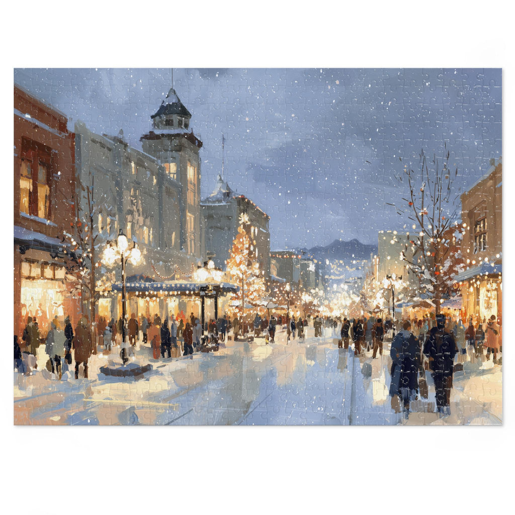 Boise Idaho Christmas Puzzle, Personalized Gift Festive Market, Travel Keepsake, Family Holiday Souvenir
