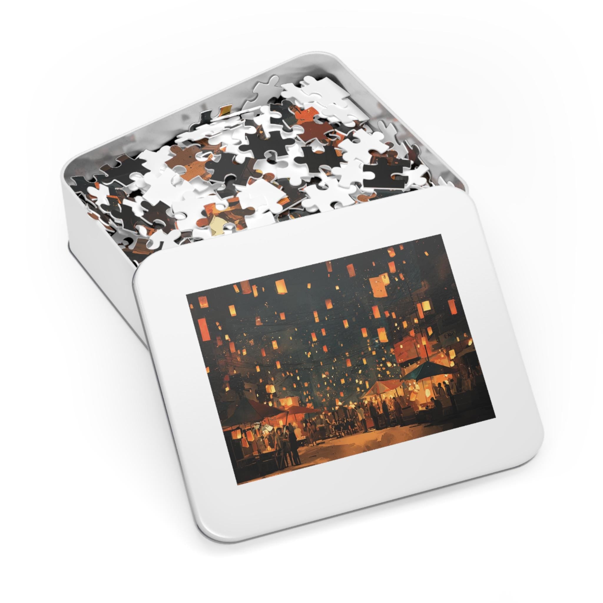 Bangkok Thailand Christmas Puzzle, Personalized Gift Festive Market, Travel Keepsake, Family Holiday Souvenir