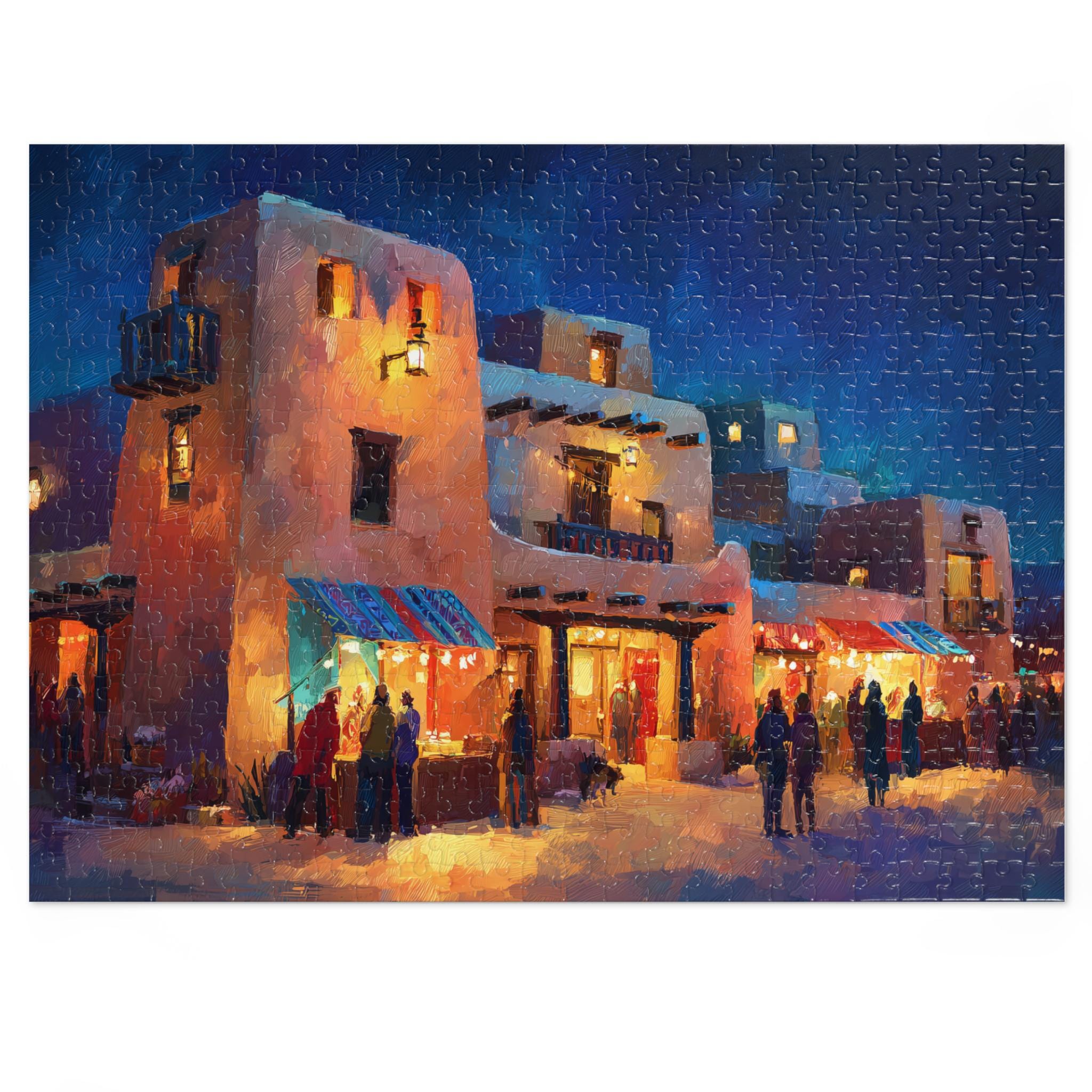 Albuquerques New Mexico Christmas Puzzle, Personalized Gift Festive Market, Travel Keepsake, Family Holiday Souvenir