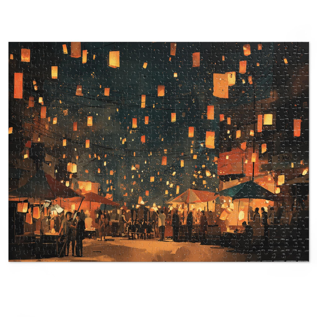 Bangkok Thailand Christmas Puzzle, Personalized Gift Festive Market, Travel Keepsake, Family Holiday Souvenir