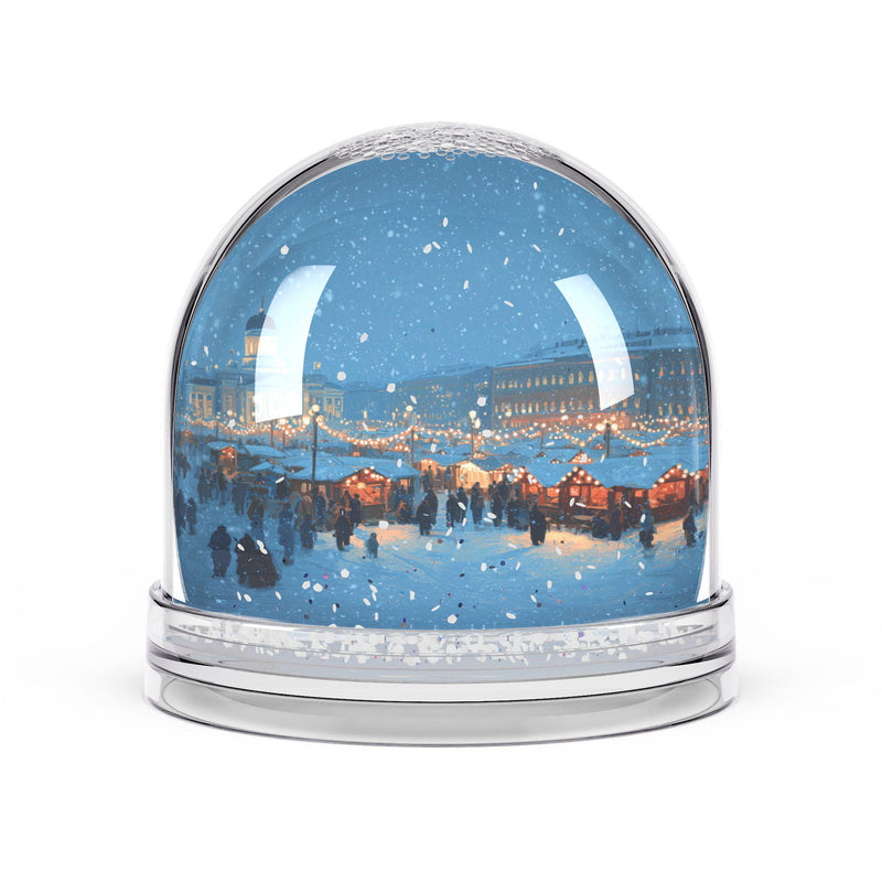 Helsinki Snow Globe, Finland Christmas Personalized Gift, Custom Festive Market Souvenir Keepsake Dome