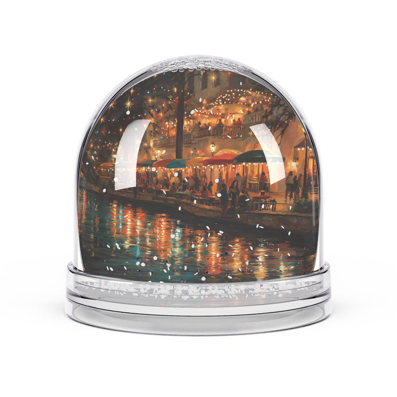 San Antonio Snow Globe, Texas Christmas Personalized Gift, Custom Festive Market Souvenir Keepsake Dome