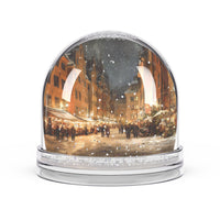 Stockholm Snow Globe, Sweden Christmas Personalized Gift, Custom Festive Market Souvenir Keepsake Dome