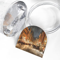 Stockholm Snow Globe, Sweden Christmas Personalized Gift, Custom Festive Market Souvenir Keepsake Dome