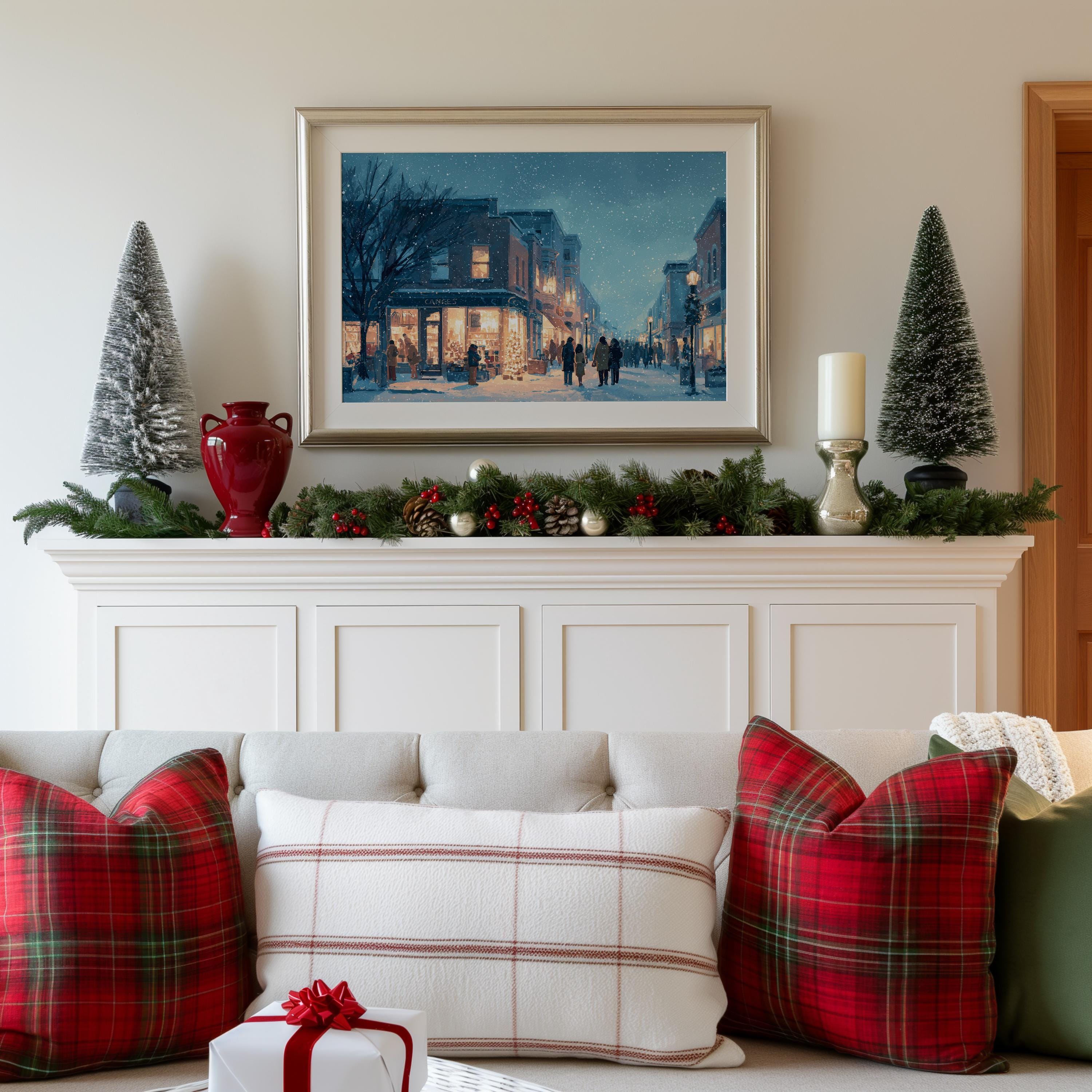 Richmond Virginia Christmas Wall Art, Custom Large Travel Poster Print, World Location Painting