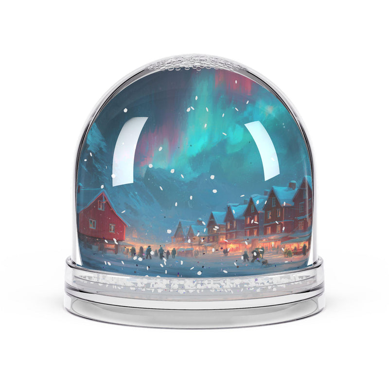 Lofoten Snow Globe, Norway Christmas Personalized Gift, Custom Festive Market Souvenir Keepsake Dome
