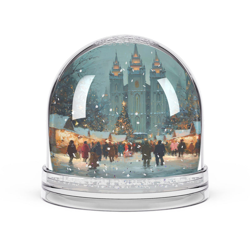 Salt Lake City Snow Globe, Utah Christmas Personalized Gift, Custom Festive Market Souvenir Keepsake Dome
