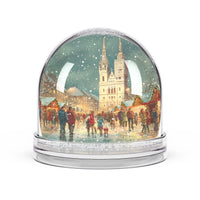 Zagreb Snow Globe, Croatia Christmas Personalized Gift, Custom Festive Market Souvenir Keepsake Dome