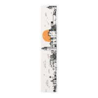 Marrakech Morocco Table Runner, Doodle Skyline, Minimal Line Art Tablecloth