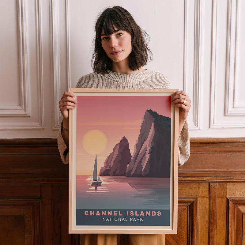 Channel Islands2 National Park Vintage Poster Wall Art, Travel Print, Hiking Decor