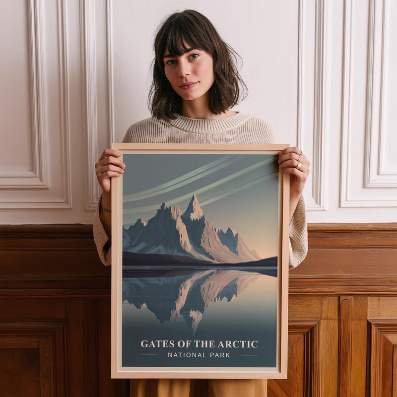 Gates of Arctic National Park Vintage Poster Wall Art, Travel Print, Hiking Decor