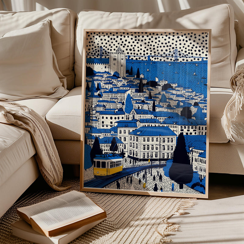 Lisbon portugal Print, Pop Art Modern Wall Art Poster Travel gift Portuguese