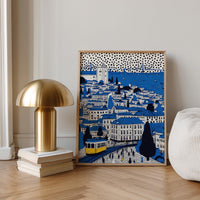 Lisbon portugal Print, Pop Art Modern Wall Art Poster Travel gift Portuguese
