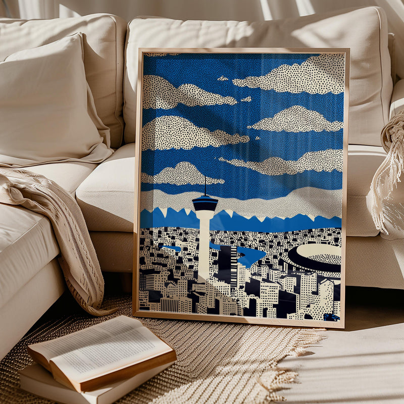 Calgary Canada Print, Pop Art Modern Wall Art Poster Travel gift Canadian