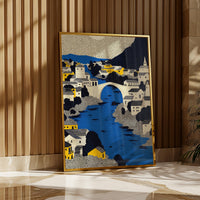 Mostar Bosnia Herzegovina Print, Pop Art Modern Wall Art Poster Travel gift