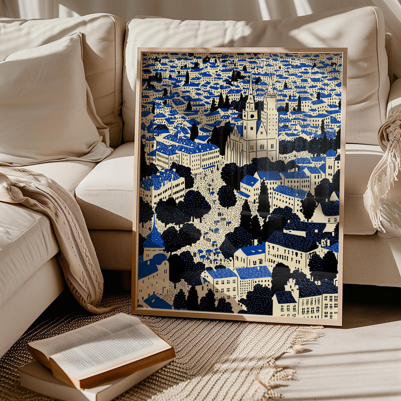Zagreb Croatia Print, Pop Art Modern Wall Art Poster Travel gift