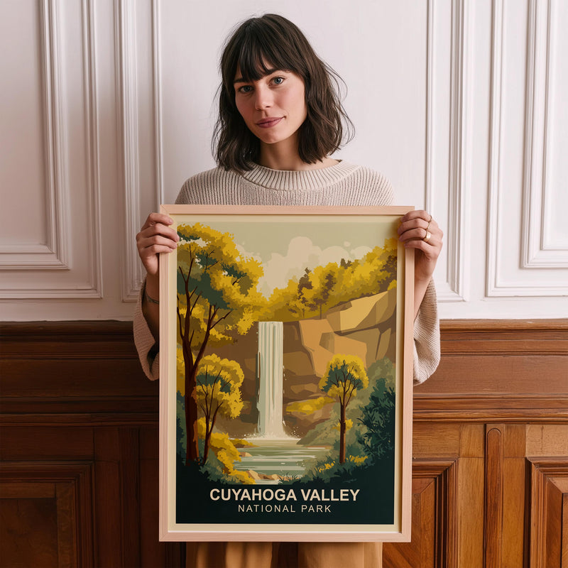 Cuyahoga Valley2 National Park Vintage Poster Wall Art, Travel Print, Hiking Decor