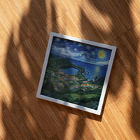 Azores Portugal Starry Night Wall Art, Van Gogh Print, Travel Gift Home Decor