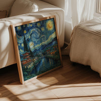 Kyoto Japan Starry Night Wall Art, Print, Japanese Travel Gift Home Decor