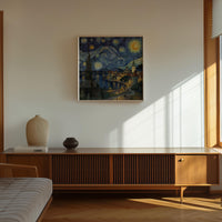 Tallinn Estonia Starry Night Wall Art, Van Gogh Print, Travel Gift Home Decor
