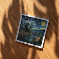 Taipei Taiwan Starry Night Wall Art, Van Gogh Print, Travel Gift Home Decor