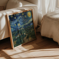 Tuscany Italy Starry Night Wall Art, Van Gogh Print, Travel Gift Home Decor