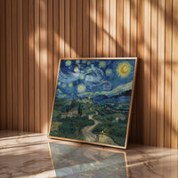 Tuscany Italy Starry Night Wall Art, Van Gogh Print, Travel Gift Home Decor