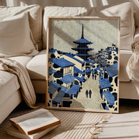 Kyoto Japan Wall Art Print, Pop Art Modern Poster Japanese Travel gift