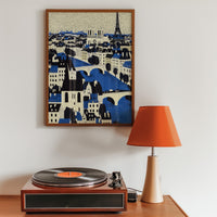 Paris Wall Art Print, Pop Art Modern Large Size Poster Travel Gift Canvas