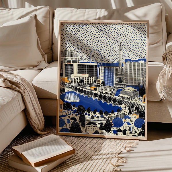 Las Vegas Wall Art Print, Pop Art Modern Large Size Poster Nevada Travel Gift Canvas