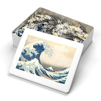 The Great Wave off Kanagawa Jigsaw Puzzle with Tin | Japanese Adult Puzzle Hokusai