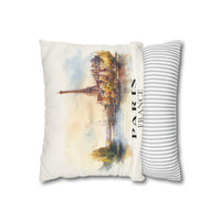 Paris France Pillowcase Watercolor Throw Pillow Case