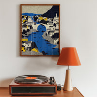 Mostar Bosnia Herzegovina Print, Pop Art Modern Wall Art Poster Travel gift