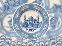 Turkey Sticker Vintage Delft style Vinyl, Delftware Decal Waterproof, Blue Country Travel Kindle Journal Sticker