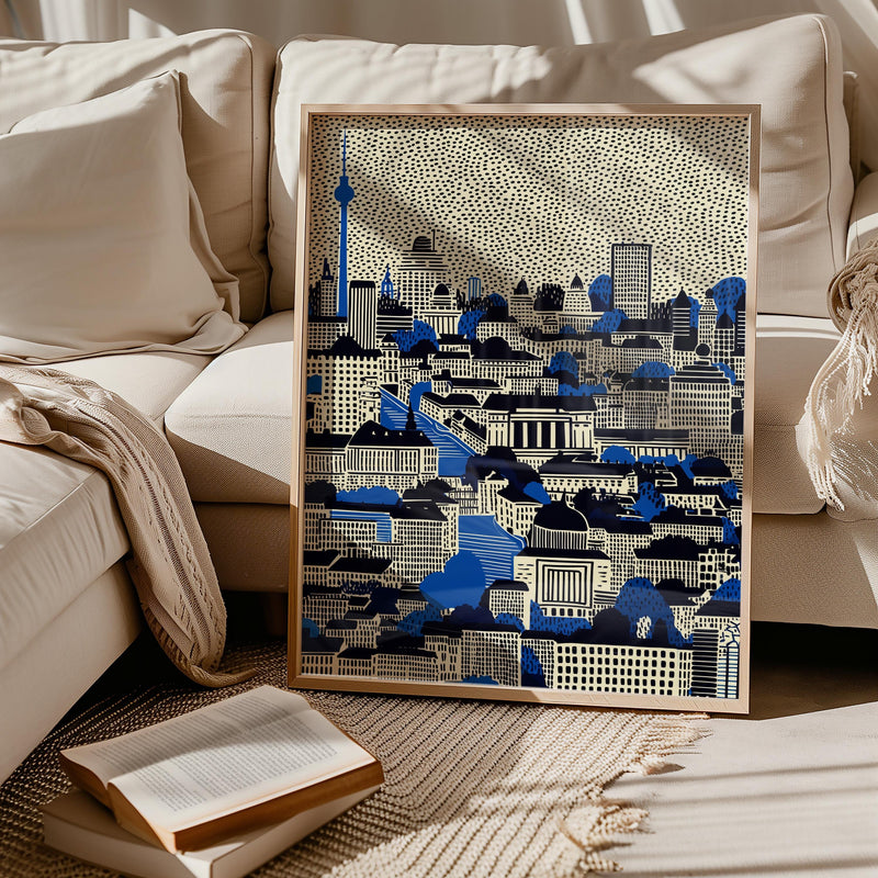 Berlin Germany Wall Art Print, Pop Art Modern Poster Travel Gift Canvas