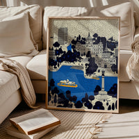 Mexico City Mexico Wall Art Print, Pop Art Modern Large Size Poster Mexican Travel Gift Canvas