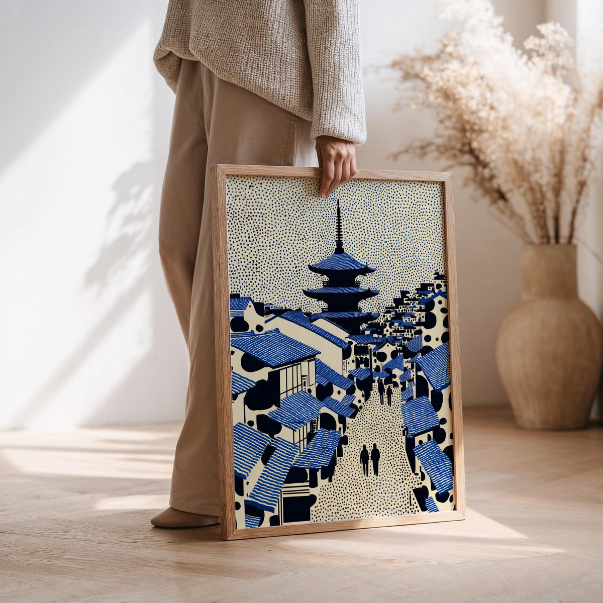 Kyoto Japan Wall Art Print, Pop Art Modern Poster Japanese Travel gift