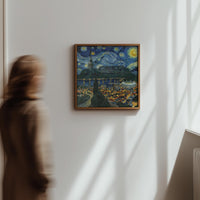 Cape Town South Africa Starry Night Wall Art, Van Gogh Print, Travel Gift Home Decor