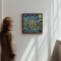 Milan Italy Starry Night Wall Art, Van Gogh Print, Travel Gift Home Decor